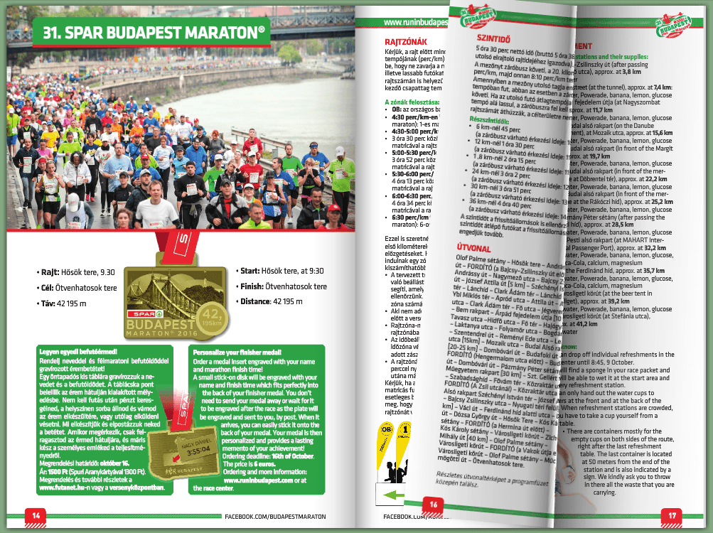Lapozz bele a 31. SPAR Budapest Maraton® Fesztivál programfüzetébe!